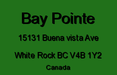 Bay Pointe 15131 BUENA VISTA V4B 1Y2